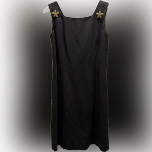 Vintage Rafaella black linen blend dress